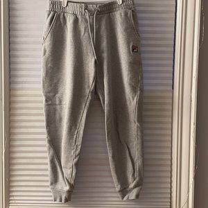 gray fila joggers